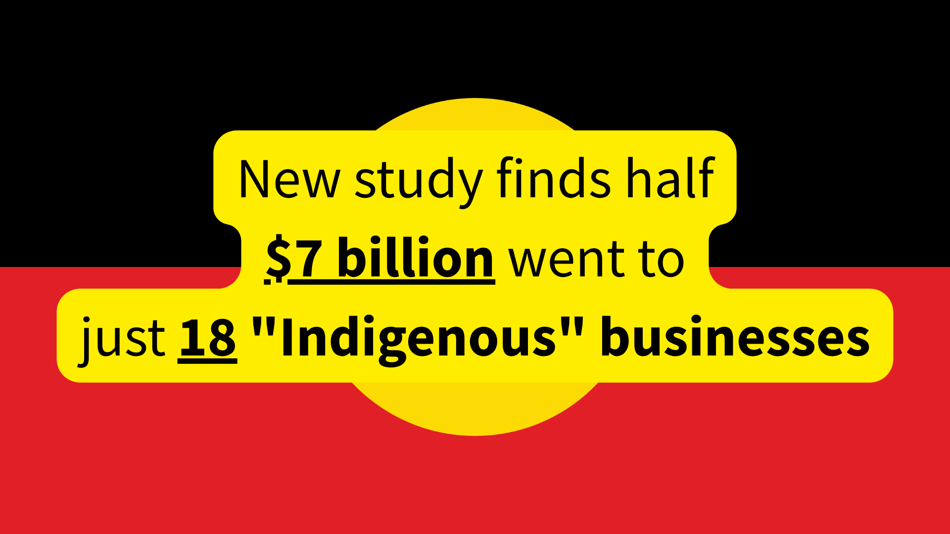 ANU study finds half of $7 billion went to just 18 "Indigenous" organisations