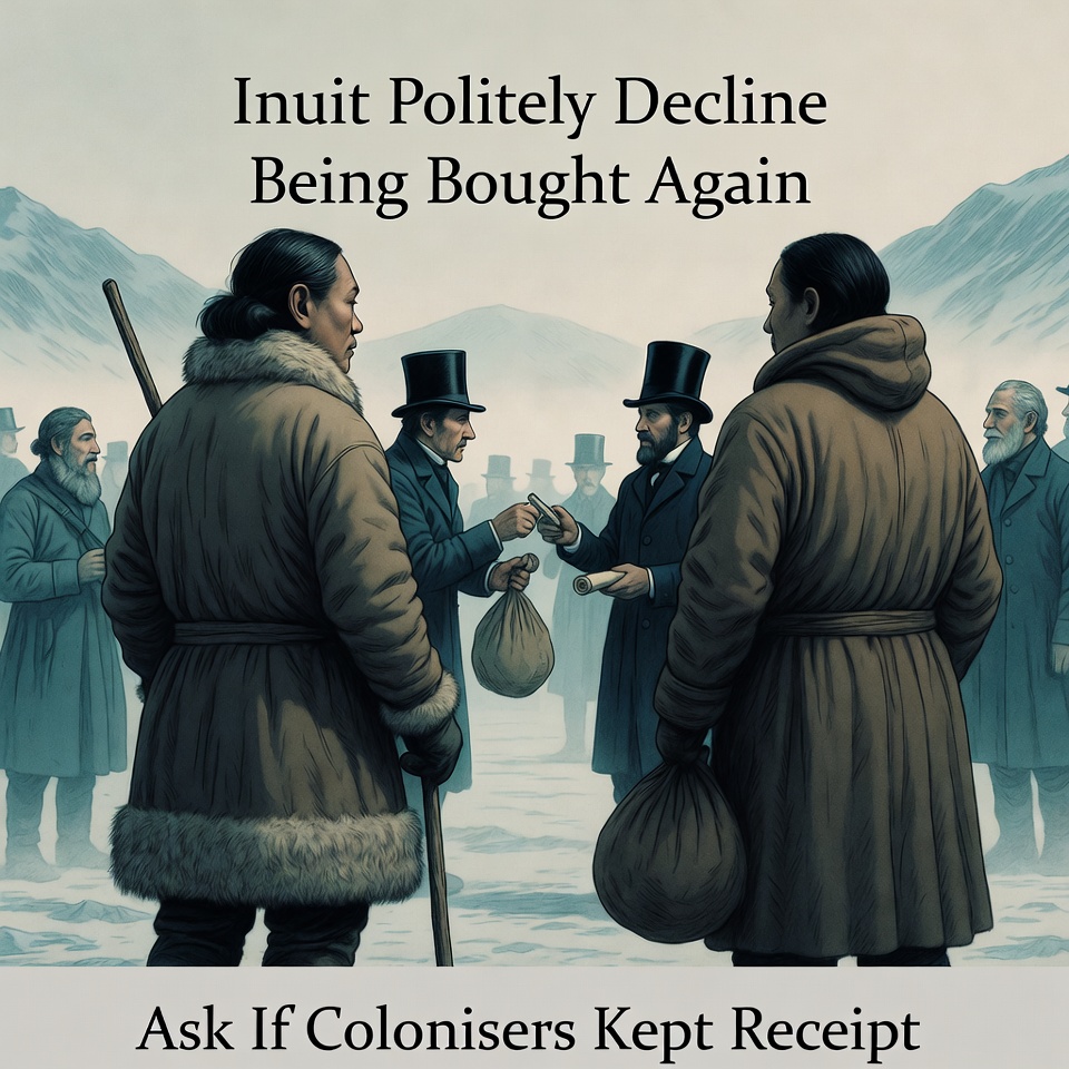Inuit Politely Decline Being Bought Again, Ask If Colonisers Kept Receipt