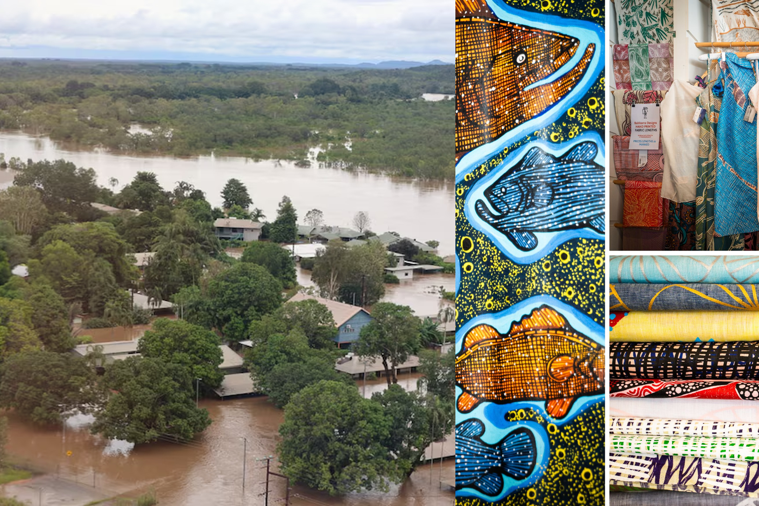 Nauiyu artists rally to rebuild Merrepen Arts after Daly River flood washes away centre